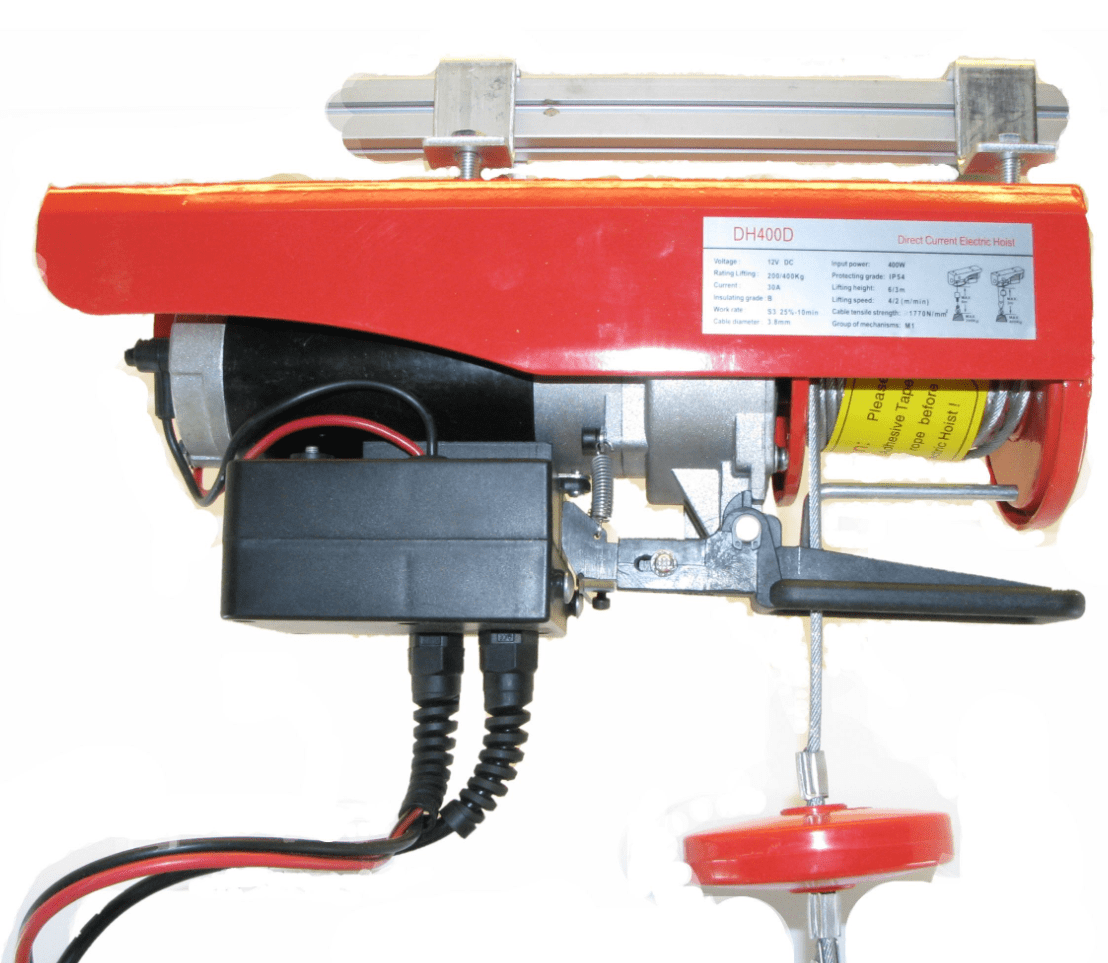 Cabrestantes de suspensión 12 V CC y 24 V CC